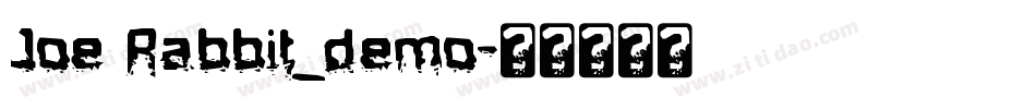 Joe Rabbit_demo字体转换
